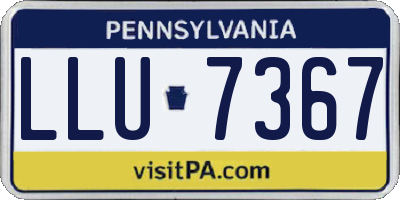 PA license plate LLU7367