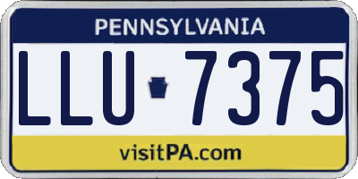 PA license plate LLU7375