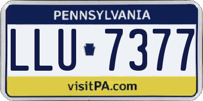 PA license plate LLU7377