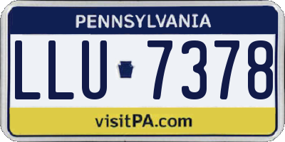 PA license plate LLU7378