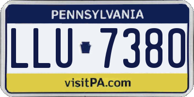 PA license plate LLU7380