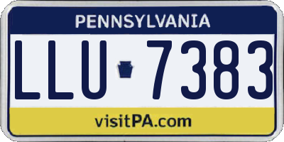 PA license plate LLU7383