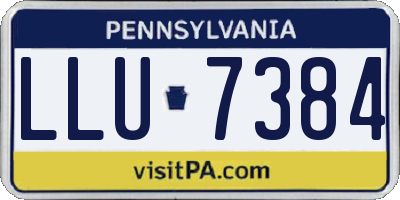 PA license plate LLU7384