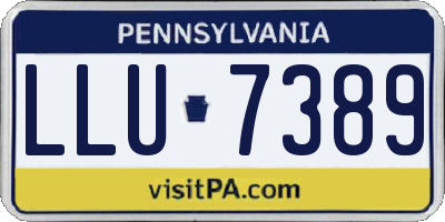 PA license plate LLU7389