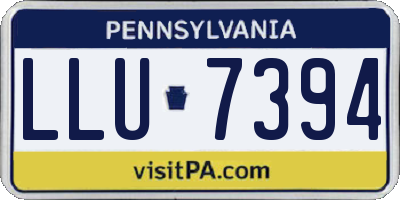 PA license plate LLU7394