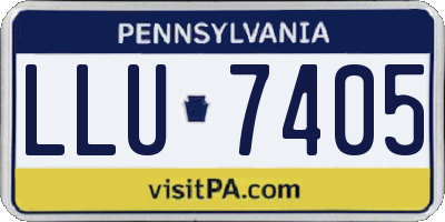 PA license plate LLU7405