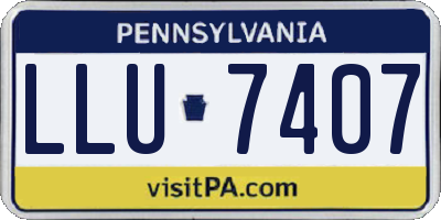 PA license plate LLU7407