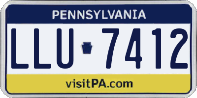 PA license plate LLU7412