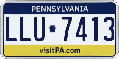 PA license plate LLU7413
