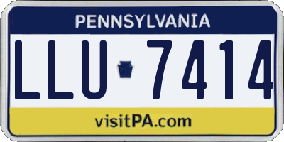 PA license plate LLU7414