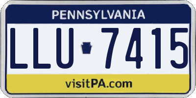 PA license plate LLU7415