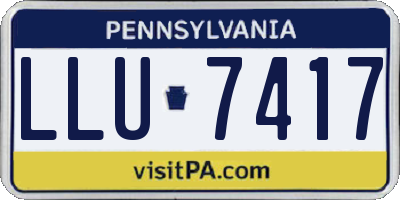 PA license plate LLU7417
