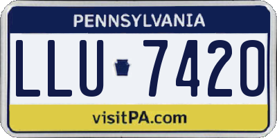 PA license plate LLU7420