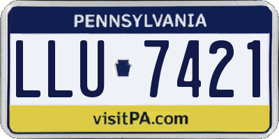 PA license plate LLU7421