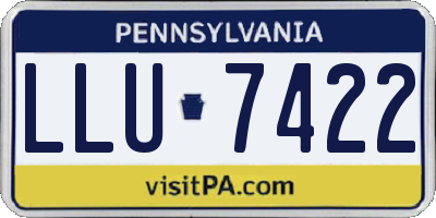 PA license plate LLU7422