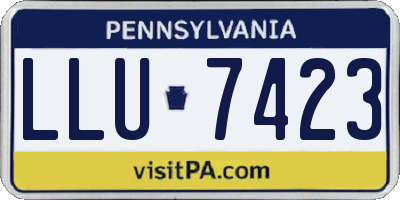 PA license plate LLU7423