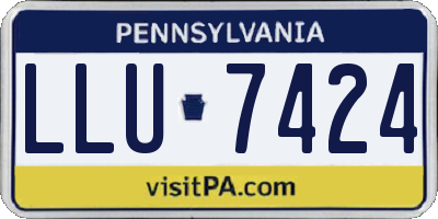 PA license plate LLU7424
