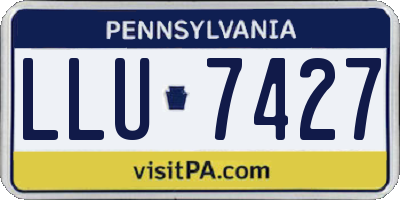 PA license plate LLU7427