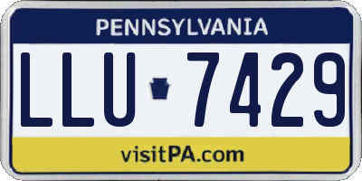 PA license plate LLU7429