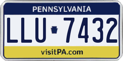 PA license plate LLU7432
