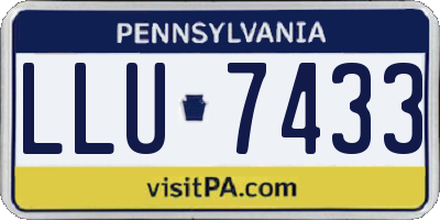 PA license plate LLU7433