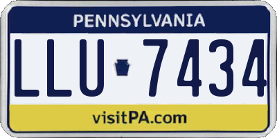 PA license plate LLU7434