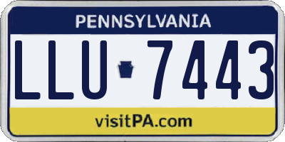 PA license plate LLU7443