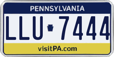 PA license plate LLU7444