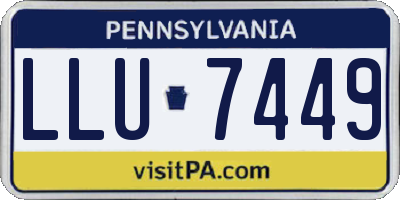 PA license plate LLU7449