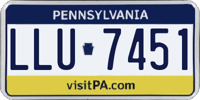 PA license plate LLU7451