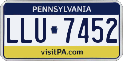 PA license plate LLU7452