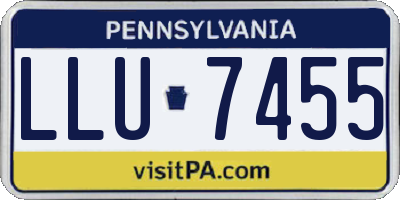 PA license plate LLU7455