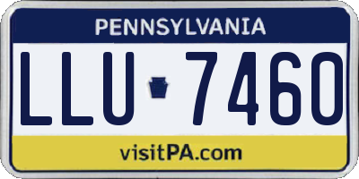 PA license plate LLU7460