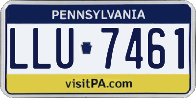 PA license plate LLU7461