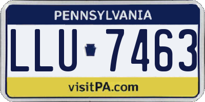 PA license plate LLU7463