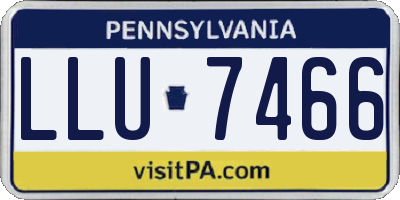 PA license plate LLU7466