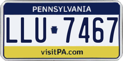 PA license plate LLU7467