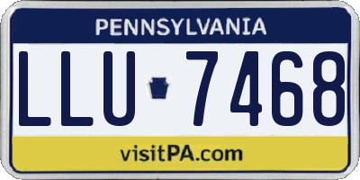 PA license plate LLU7468