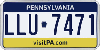 PA license plate LLU7471