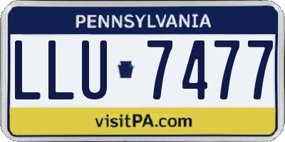 PA license plate LLU7477