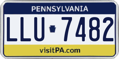 PA license plate LLU7482