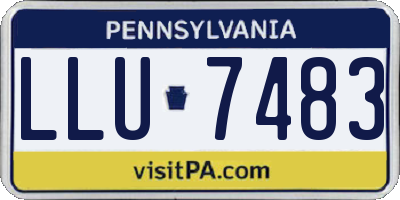 PA license plate LLU7483