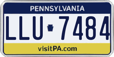 PA license plate LLU7484