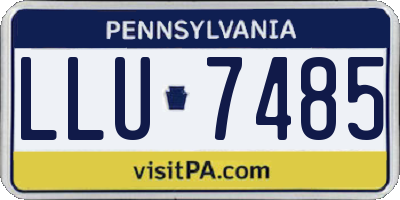 PA license plate LLU7485
