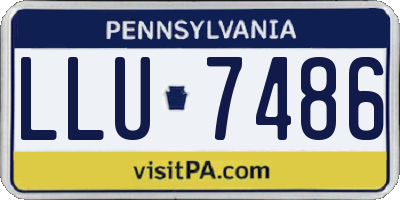 PA license plate LLU7486