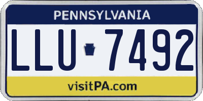 PA license plate LLU7492