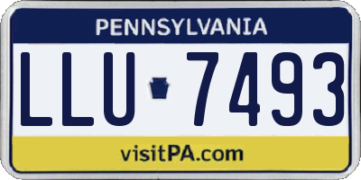 PA license plate LLU7493