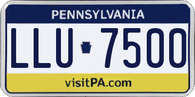 PA license plate LLU7500