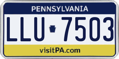 PA license plate LLU7503