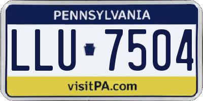 PA license plate LLU7504
